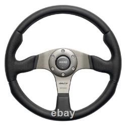 MOMO Steering Wheel Race 350 Diameter 40 Dish Black Leather Anth Spokes