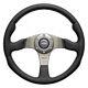 Momo Steering Wheel Race 350 Diameter 40 Dish Black Leather Anth Spokes