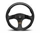 Momo Steering Wheel Team 300 Diameter 40 Dish Black Leather Black Spokes