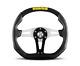 Momo Steering Wheel Trek 350 Diam 40 Dish Blk Blk Airleather Brshd Al Spokes