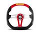 Momo Steering Wheel Trek 350 Diam 40 Dish Blk Red Airleather Brshd Al Spokes
