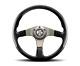 Momo Steering Wheel Tuner 350 Diam 37 Dish Black Leather Red Stitch Anth Spokes