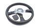 Momo Tuner Black Steering Wheel Leather Red Stitching 350mm Genuine Brand New