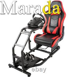 Marada Racing Wheel Stand Racing Simulator Steering Wheel Stand with Red Seat