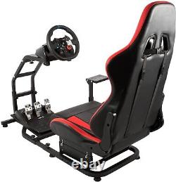Marada Racing Wheel Stand Racing Simulator Steering Wheel Stand with Red Seat