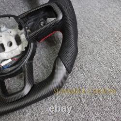 Matte Carbon Fiber Flat Steering Wheel For Jeep Wrangler JL / JT 18-25 WithHeated