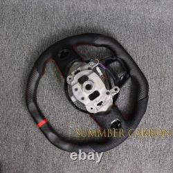 Matte Carbon Fiber Flat Steering Wheel For Jeep Wrangler JL / JT 18-25 WithHeated