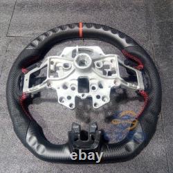 Matte Carbon Fiber Perforated Steering Wheel Fit For 2015-2017 Ford Mustang GT