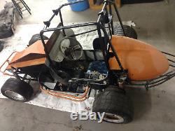 Micro Sprint Rolling Chassis Plus! Frame Seat Steering Rims Tires Wheels Axle