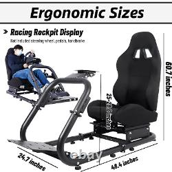 Minneer Racing Simulator Cockpit Stand Fit for Logitech G25 G27 G29 Thrustmaster