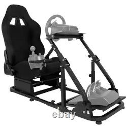 Minneer Racing Steering Wheel Stand with Black Seat fit Logitech G25 G27 G29