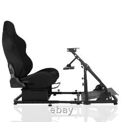 Minneer Racing Steering Wheel Stand with Black Seat fit Logitech G25 G27 G29