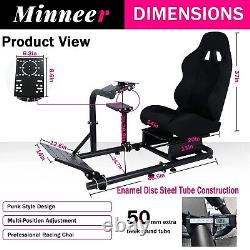 Minneer Simulator Cockpit Fit Logitech G29 G920 Steering Wheel Stand with Seat