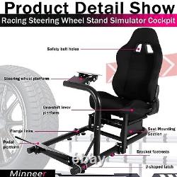 Minneer Simulator Cockpit Fit Logitech G29 G920 Steering Wheel Stand with Seat