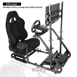 Minneer Square Tube Racing Sim Cockpit Steering Wheel Stand Fit LogitechG920 G29