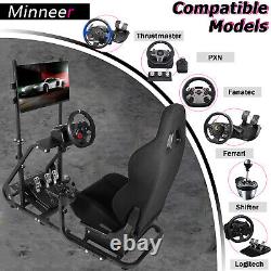 Minneer Square Tube Racing Sim Cockpit Steering Wheel Stand Fit LogitechG920 G29