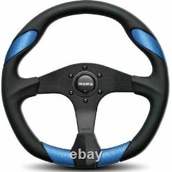 Momo Automotive Accessories QRK35BK0BU Steering Wheel Quark 350 mm Dia NEW