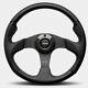 Momo Automotivejet32bk0b Jet Steering Wheel Leath Er / Air Leather 320mm