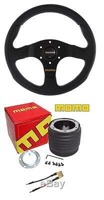 Momo Team Black 300mm Steering Wheel and Momo boss Seat Leon Mk2 05-13