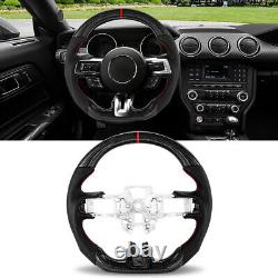 NAPPA Leather Real Carbon Fiber Steering Wheel For 2018-2023 Ford Mustang GT