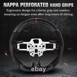 NAPPA Leather Real Carbon Fiber Steering Wheel For 2018-2023 Ford Mustang GT