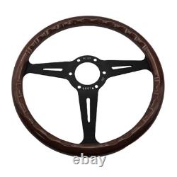 NARDI Classic 350mm Steering Wheel Mahogany Wood with Chrome Finish 74mm PCD