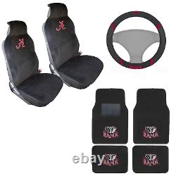NCAA Alabama Crimson Tide Car Truck Seat Covers Steering Wheel Cover Floor Mats