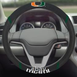NCAA Miami Hurricanes Floor Mats Seat Covers Steering Wheel Cover 10pc Set