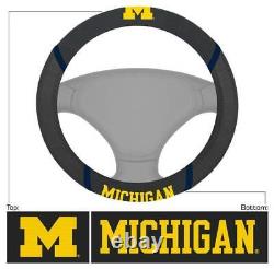 NCAA Michigan Wolverines Floor Mats Seat Covers Steering Wheel Cover 10pc Set