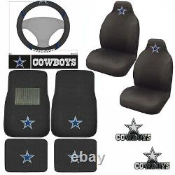 NEW 9PC NFL Dallas Cowboys Car Truck Floor Mats Seat Covers Steering Wheel Cover