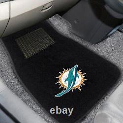 NEW 9PC NFL Miami Dolphins Car Truck Floor Mats Seat Covers Steering Wheel Cover