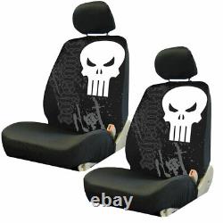 NEW 9pc Marvel Punisher Car Truck Floor Mats Seat Covers &Steering Wheel Cover