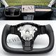 New Black Nappa For Tesla Model 3/y 2017-2023 Yoke Steering Wheel Witho Heating Us