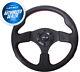 New Nrg Leather Steering Wheel With Red Stitch 320mm Type-r Style Rst-012r-rs
