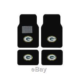 NFL Green Bay Packers Car Truck Seat Covers Steering Wheel Cover Floor Mats Set