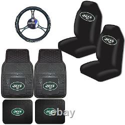 NFL New York Jets Car Truck Seat Covers Floor Mats & Steering Wheel Cover