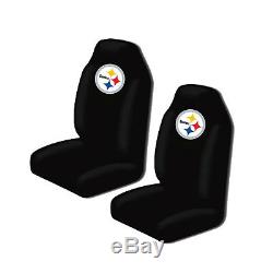 NFL Pittsburgh Steelers Car Truck Seat Covers Floor Mats & Steering Wheel Cover