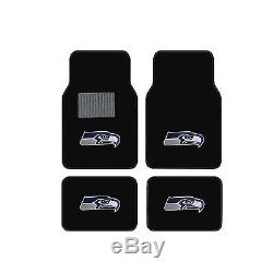 NFL Seattle Seahawks Car Truck Seat Covers Steering Wheel Cover & Floor Mats Set