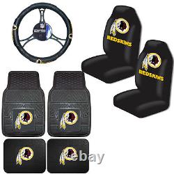 NFL Washington Redskins Car Truck Seat Covers Floor Mats & Steering Wheel Cover