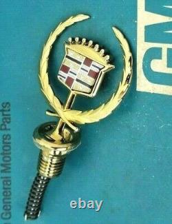 NOS 97 98 99 CADILLAC GOLD DeVILLE HOOD ORNAMENT EMBLEM VOGUE OEM GM VOGUE