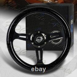 NRG 310MM Black Sparkled Wood Grain Black 3-Spoke Steering Wheel ST-310BSB-BK