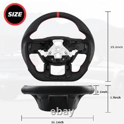 Nappa Leather Steering Wheel For Ford F150 Raptor 2015 2020 Red Stitching