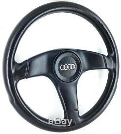 Nardi Audi black leather steering wheel. Genuine. OEM S2 Coupe Avant 80 etc 8A