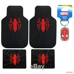 New 10PC Spiderman Car Truck Floor Mats Seat Covers & Steering Wheel Cover