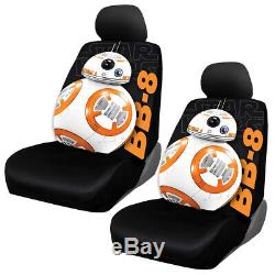 New 10pc STAR WARS BB8 Robot Car Floor Mats Seat Covers Steering Wheel Cover Set