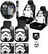 New 10pc Star Wars Stormtrooper Car Floor Mats Seat Covers Steering Wheel Cover