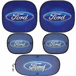 New 11PC FORD Car Truck Seat Covers Steering Wheel Cover Sun Shade Keychain Set