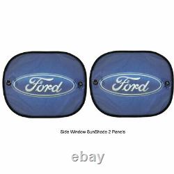 New 11PC FORD Car Truck Seat Covers Steering Wheel Cover Sun Shade Keychain Set