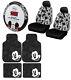 New 11pc Mickey Mouse Car Floor Mats Seat Covers & Steering Wheel Cover Gift Set