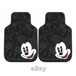 New 11pc Mickey Mouse Car Floor Mats Seat Covers & Steering Wheel Cover Gift Set